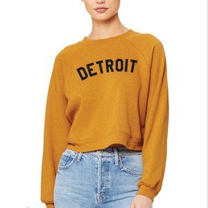 Mustard Yellow INKDET Fleece Crewneck Pullover